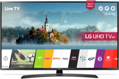 LG 49UJ635V 49 Inch Smart 4K Ultra HD TV with HDR.